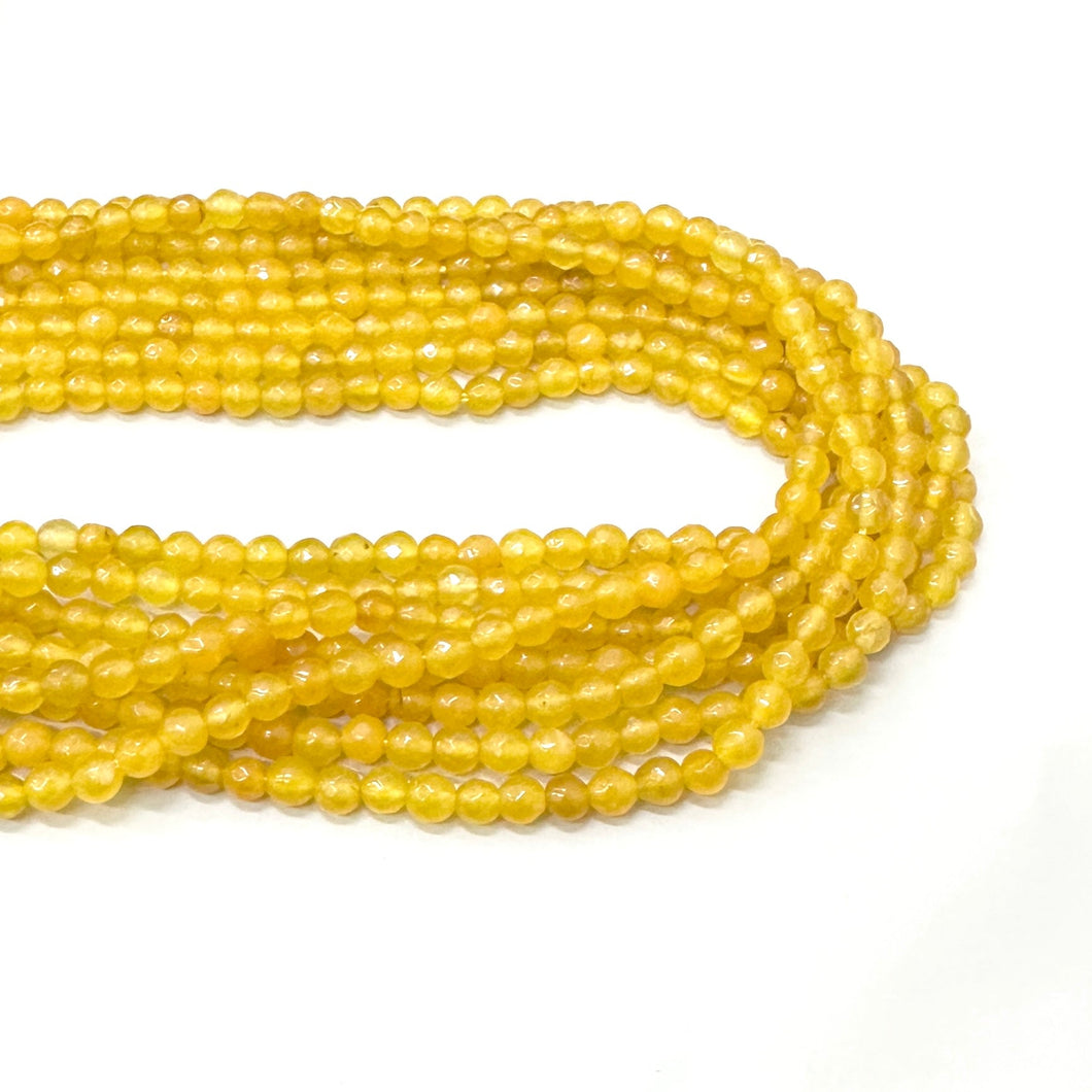 AGATA FACETADA | 4MM | AMARILLO INTENSO