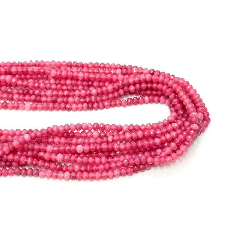 AGATA RONDELL FACETADA | 4MM | CHERRY