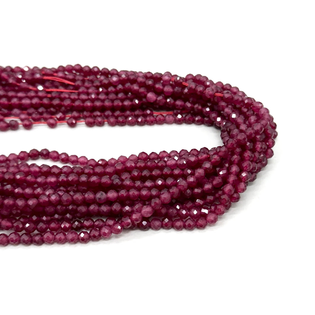 RUBI OSCURO | MINI FACETADA | 4MM