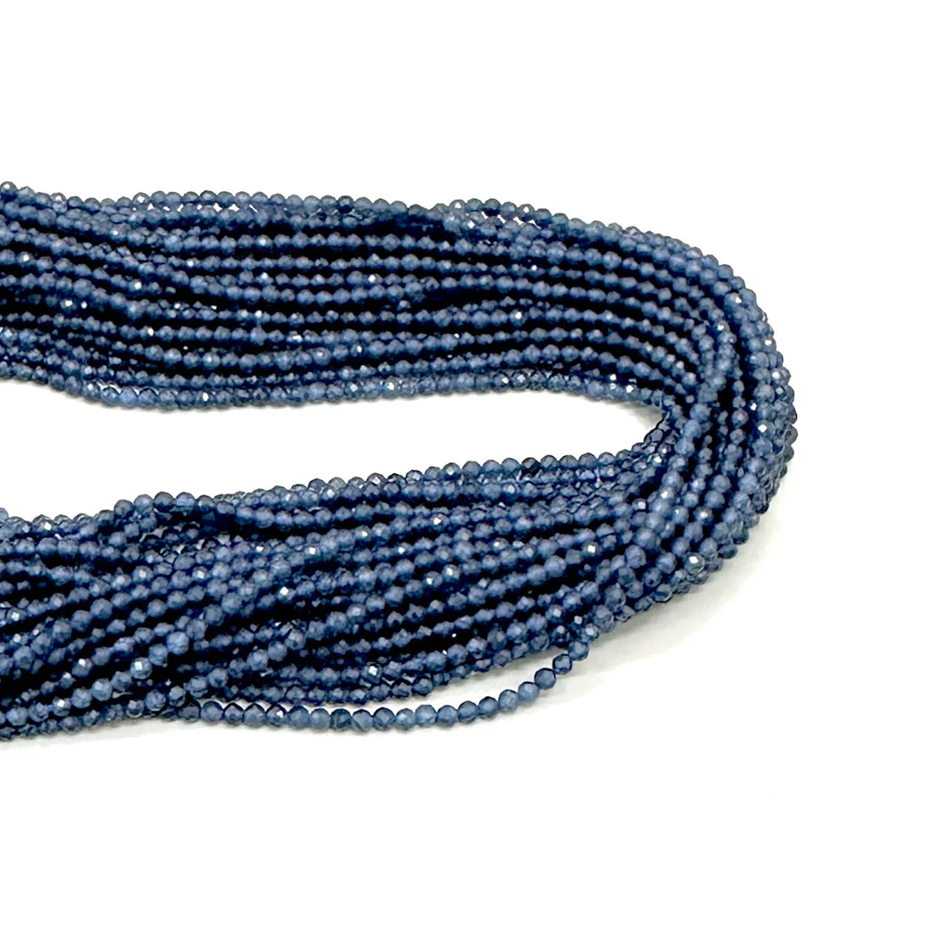PIEDRAS NATURALES | MINI FACETADA | AGATA AZUL | 2.5MM