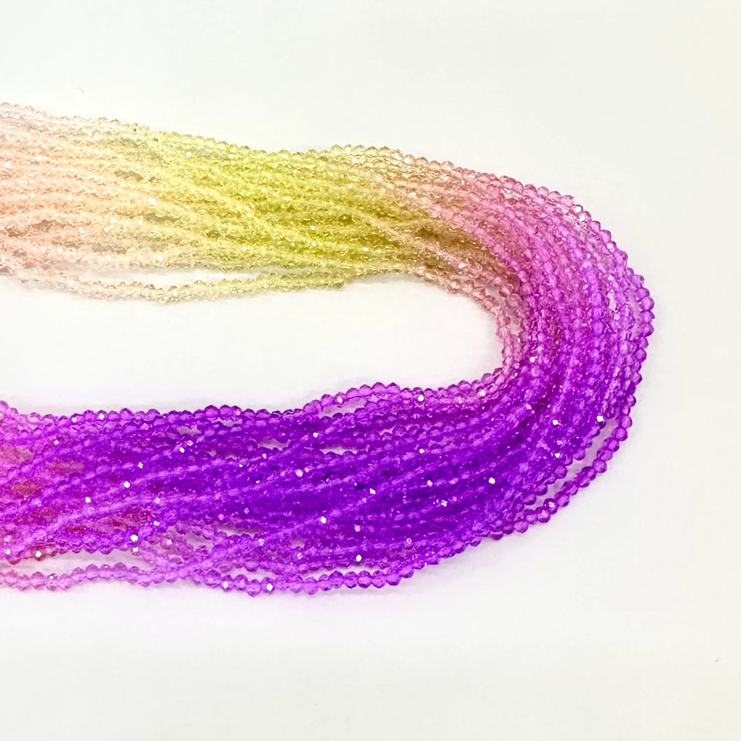 CRISTAO CHATO | 1MM | DEGRADE DAMASCO AMARILLO MORADO ROSA | co.2
