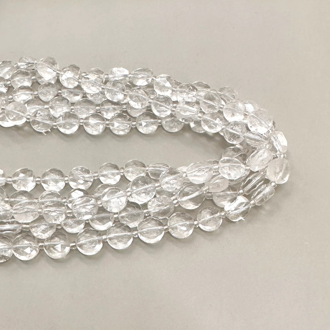 CUARZO CRISTAL | COIN FACETADO | 10MM