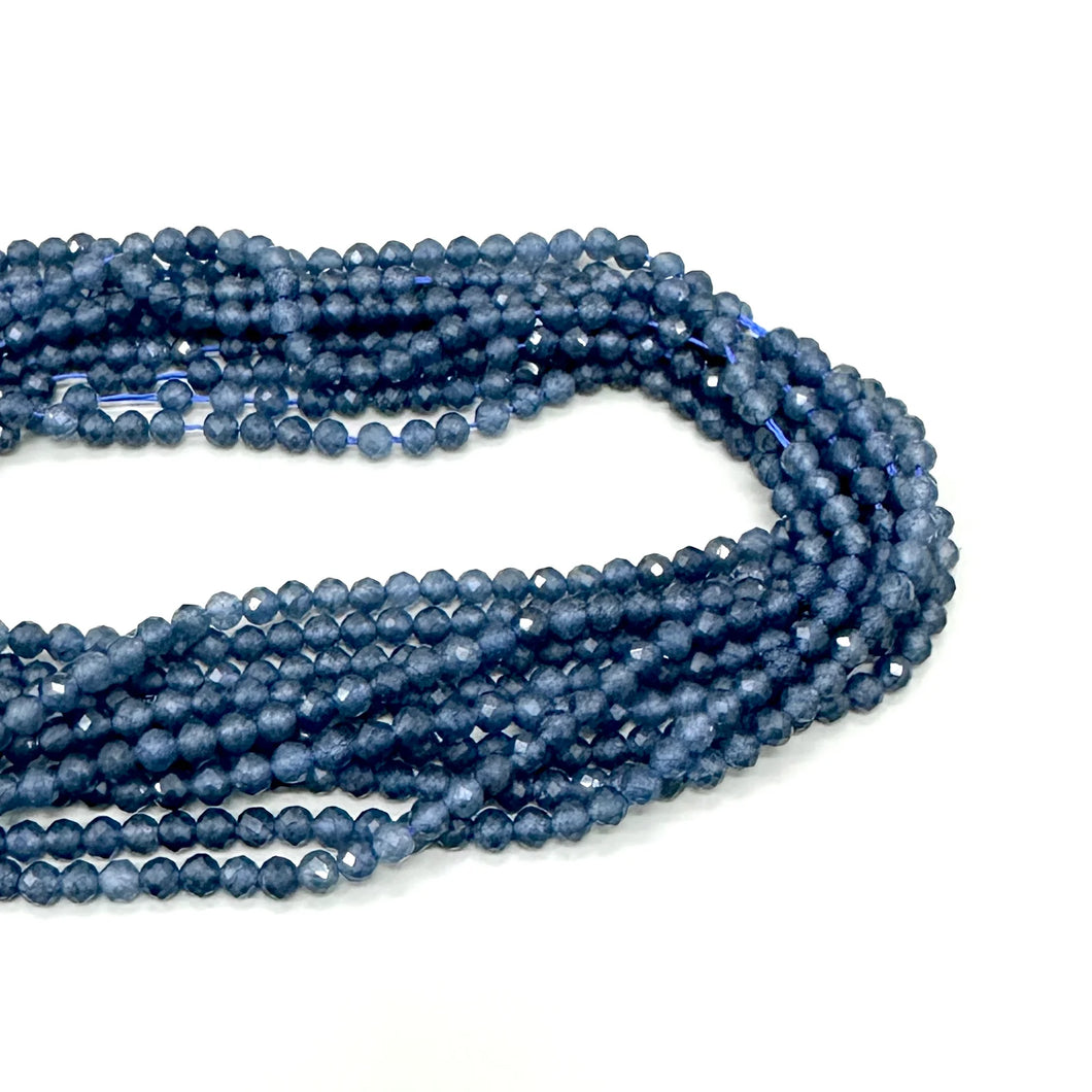 PIEDRAS NATURALES | MINI FACETADA | AGATA AZUL | 4.3MM