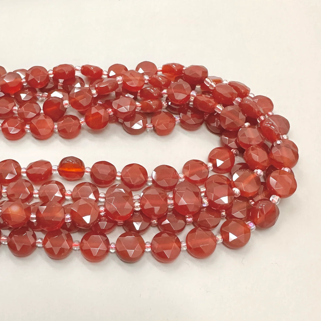 CORNALINA | COIN FACETADO | 10MM