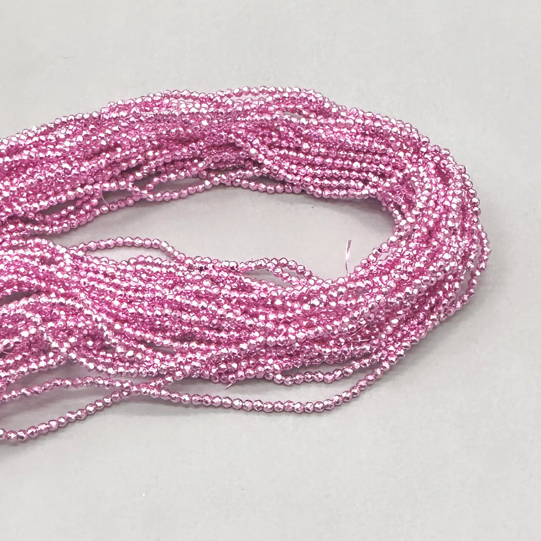 HEMATITA FACETADA | 2MM | ROSADO INTENSO | co.11