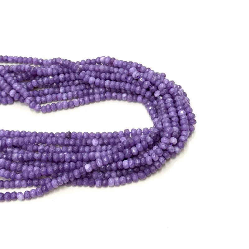 AGATA RONDELL FACETADA | 6MM | MORADO MATIZADO