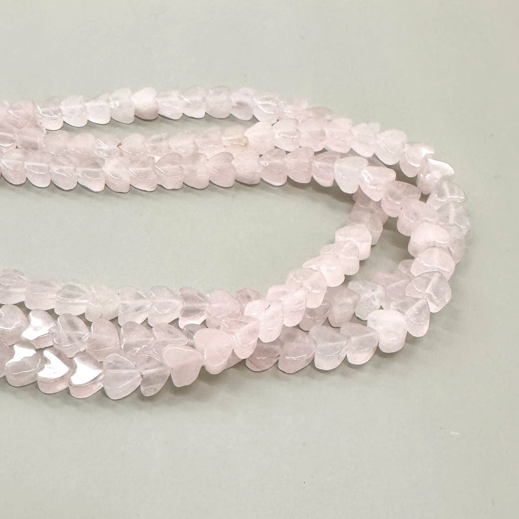 CORAZON PLANO | 7MM | CUARZO ROSADO