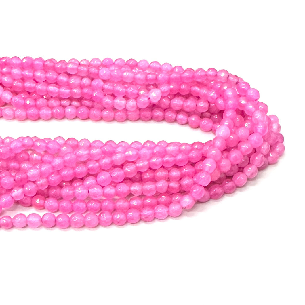 AGATA FACETADA | 4MM | FUCSIA CLARO TRASLUCIDO
