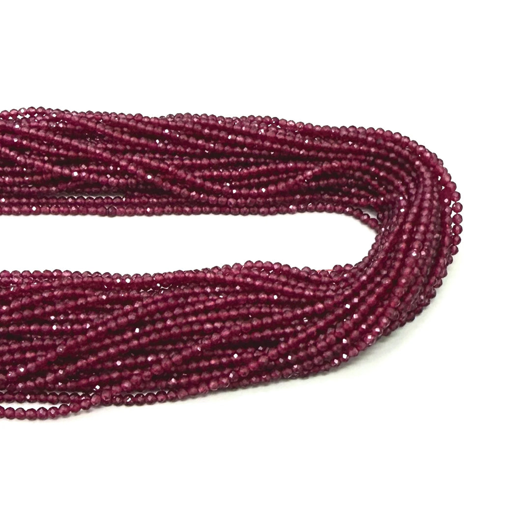 RUBI OSCURO | MINI FACETADA | 2MM