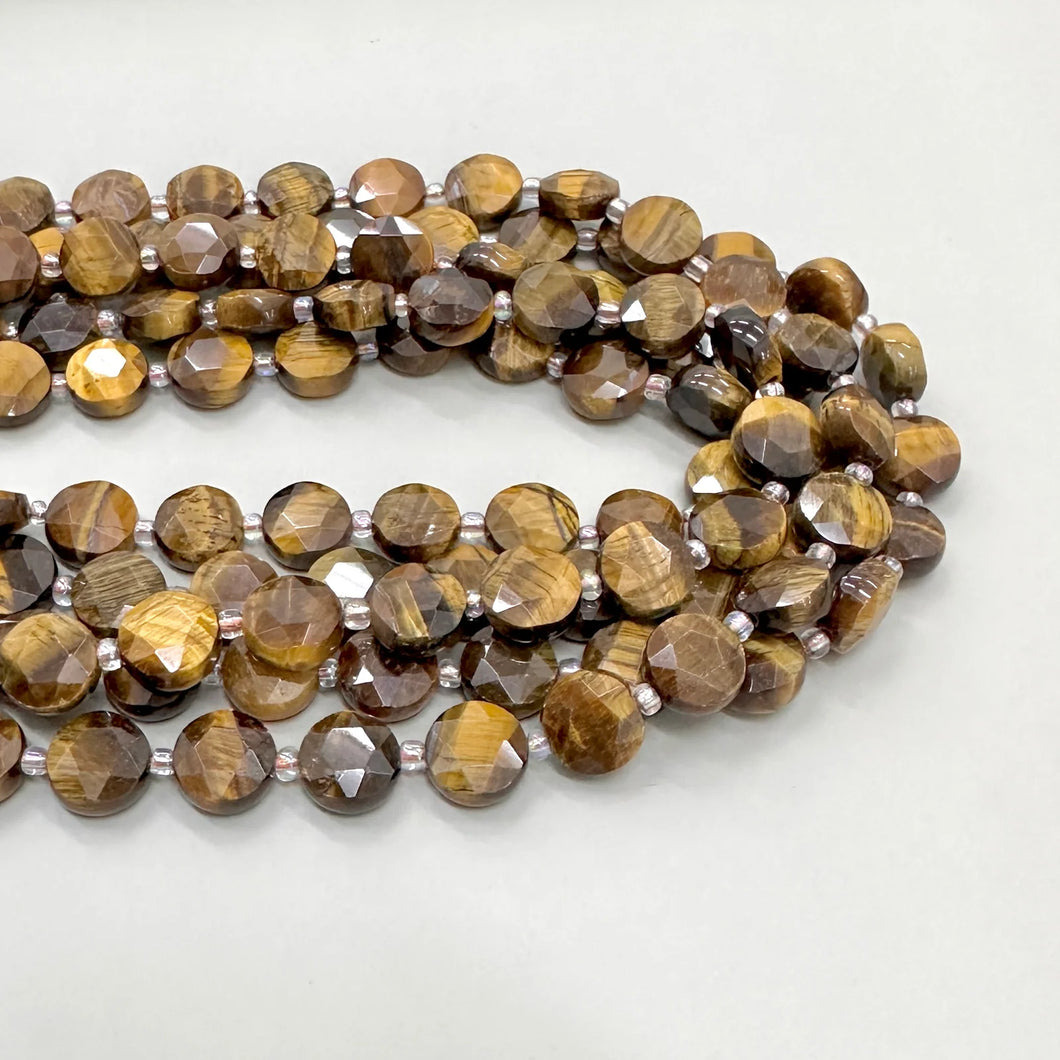 OJO DE TIGRE | COIN FACETADO | 10MM