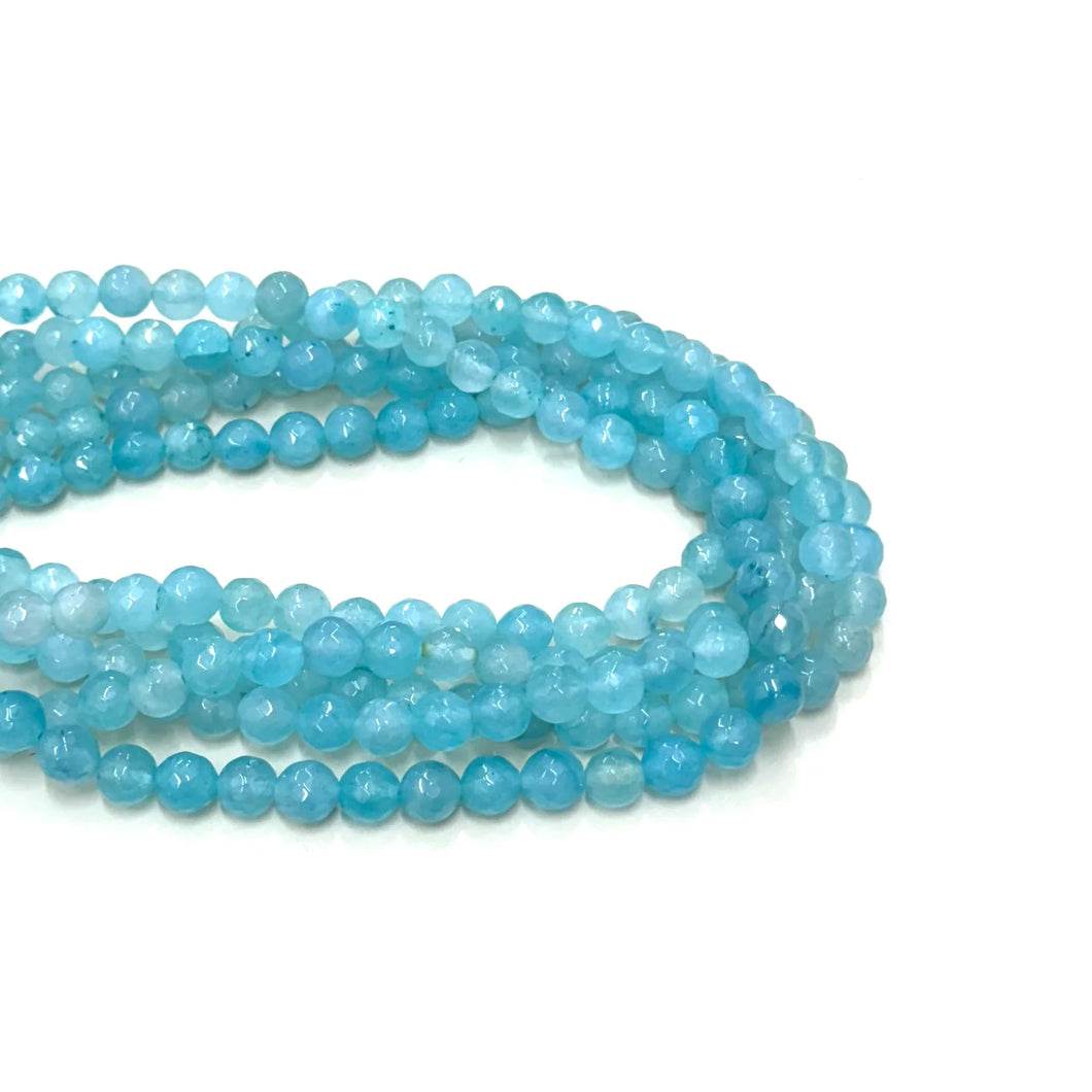 AGATA FACETADA | 8MM | CELESTE TRASLUCIDO