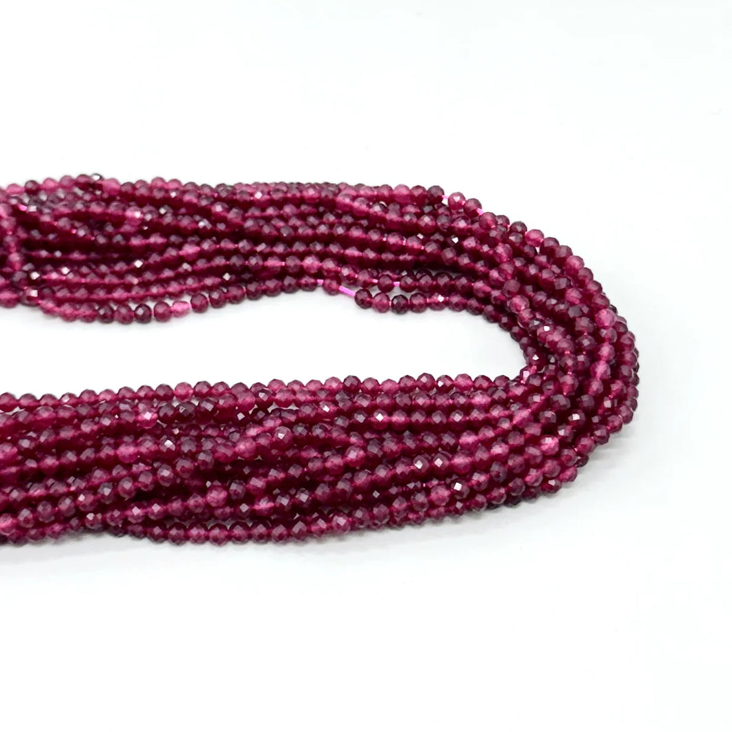 RUBI OSCURO | MINI FACETADA | 3MM