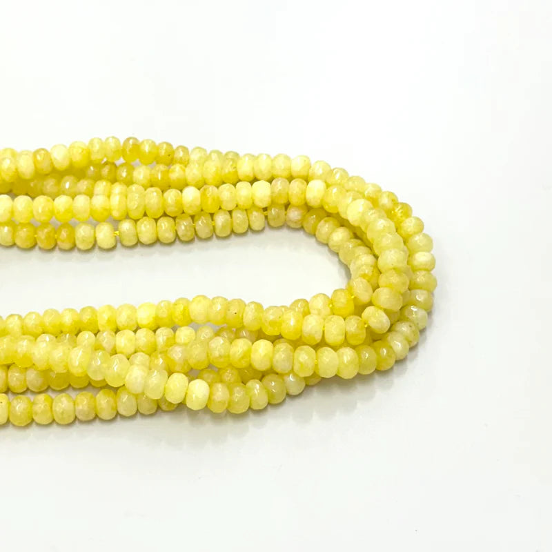 AGATA RONDELL FACETADA | 8MM | AMARILLO MATIZADO