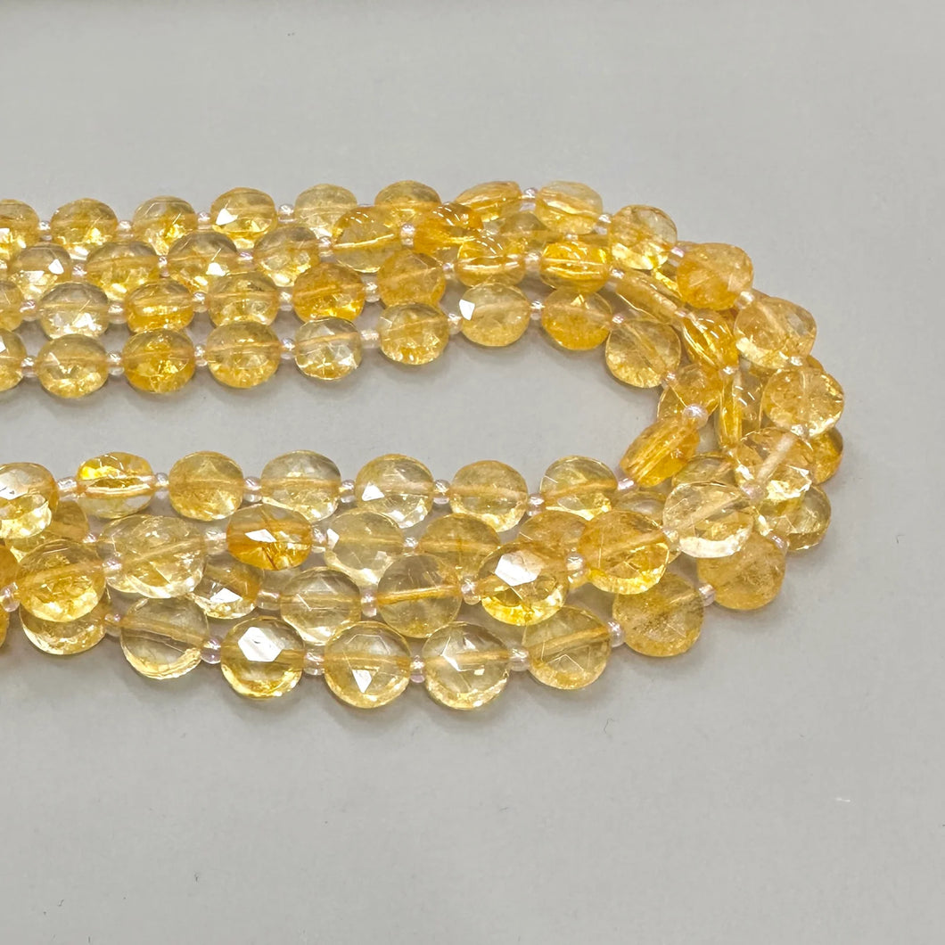 CITRINO | COIN FACETADO | 10MM