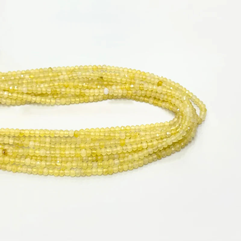 AGATA RONDELL FACETADA | 4MM | AMARILLO TRASLUCIDO