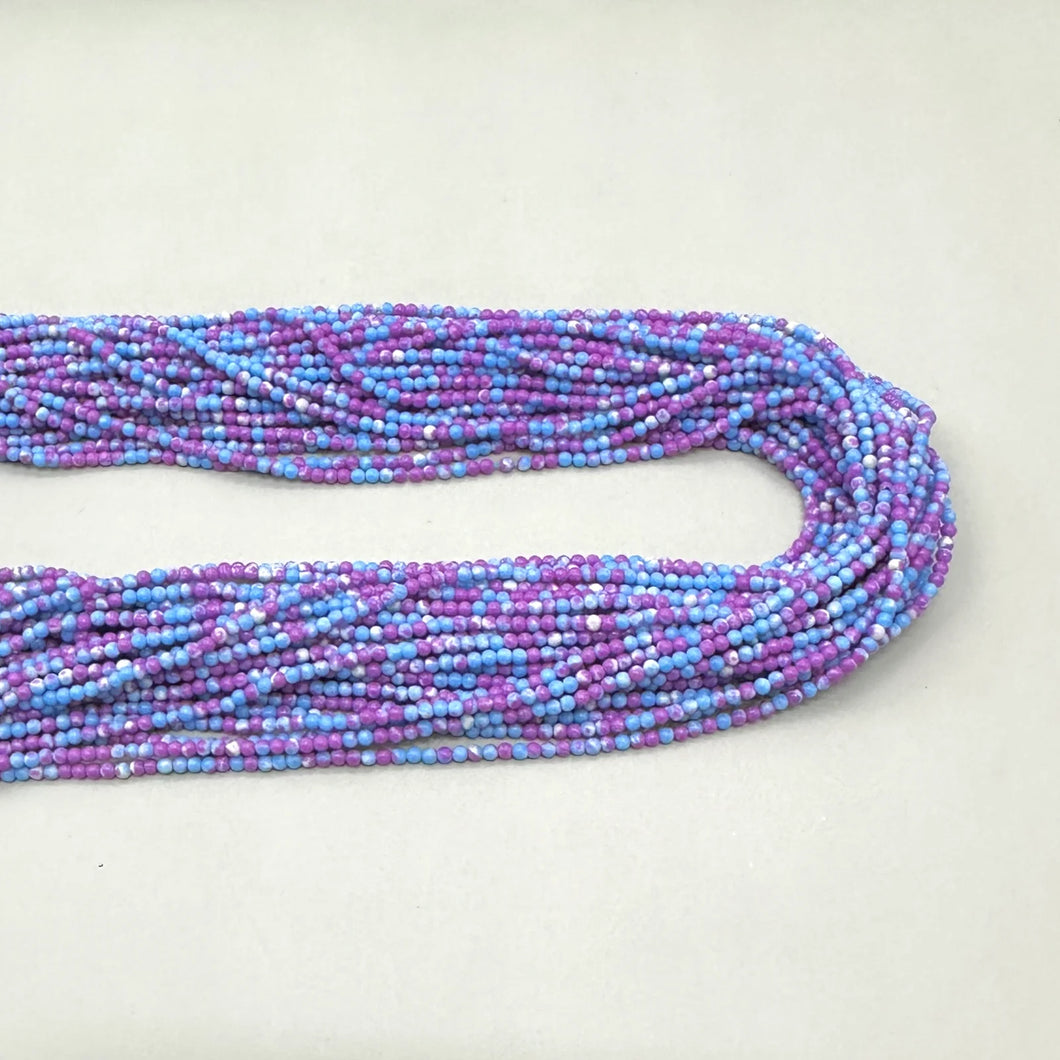 JASPE IMPERIAL | BICOLOR MORADO Y CELESTE | MINI LISA | 2MM