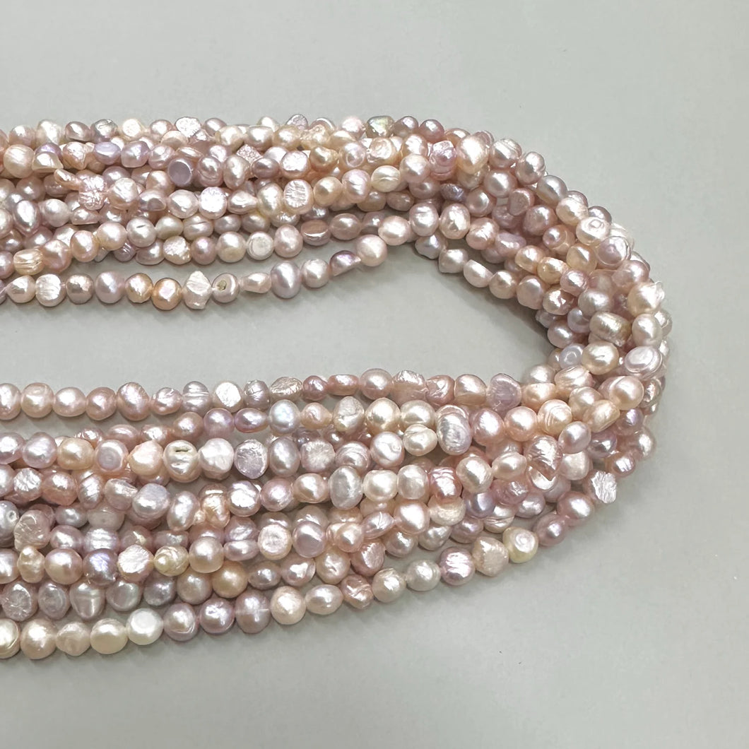 PERLA DE RIO PLANO IRREGULAR | 6MM | MIX TONOS ROSA | HH-6150