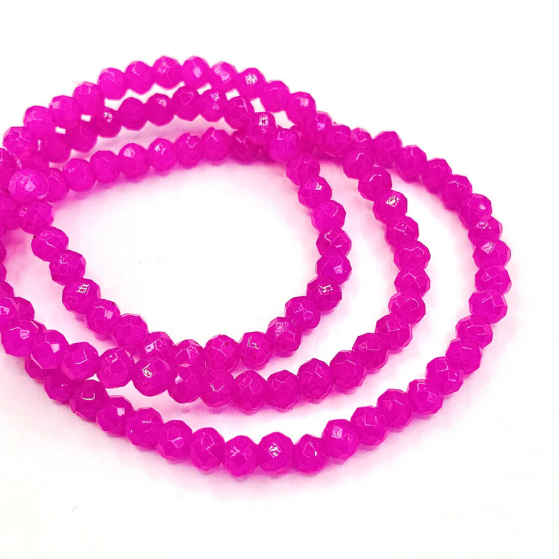 Cristal chato | 6mm | Fucsia Fluor