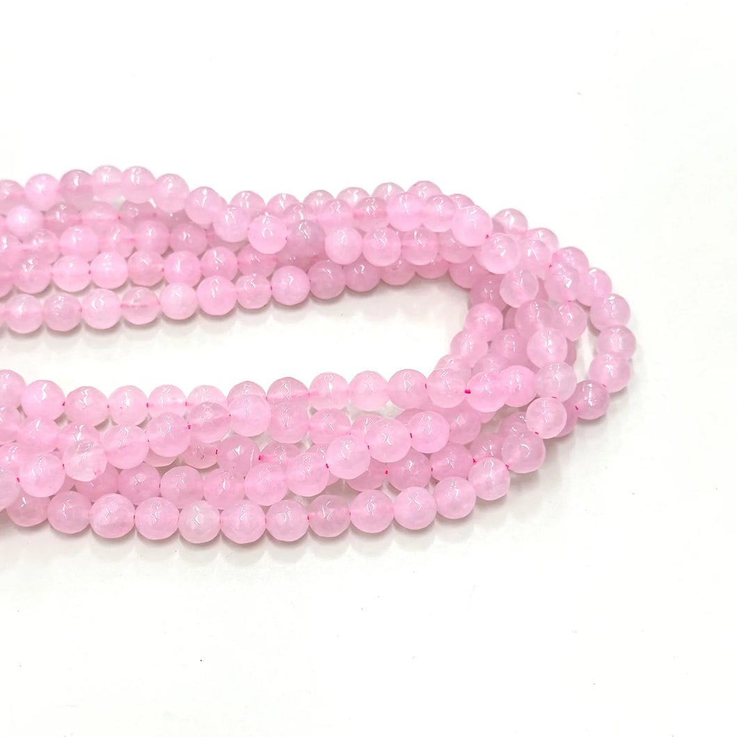 AGATA FACETADA | 8MM | ROSADO TRASLUCIDO