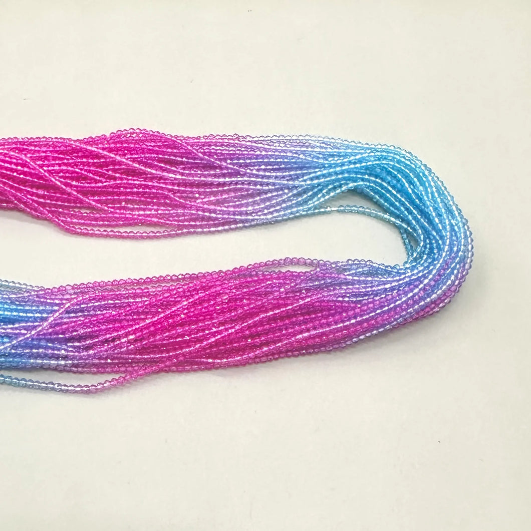 CRISTALES MINERALES FACETADO | 2.2MM | DEGRADE AZUL FUCSIA
