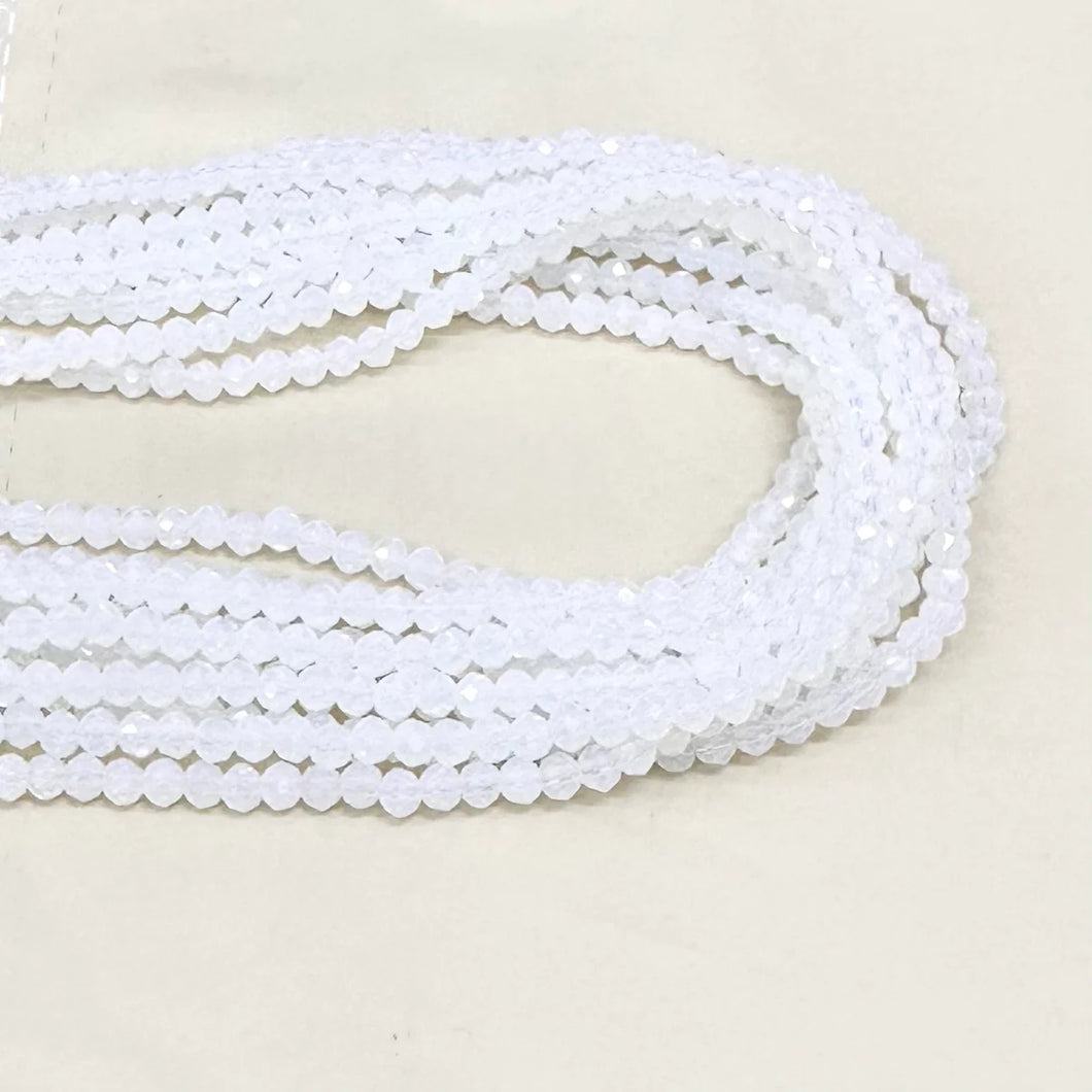 Cristal Chato | 3mm | Blanco Luna Opalescente 41