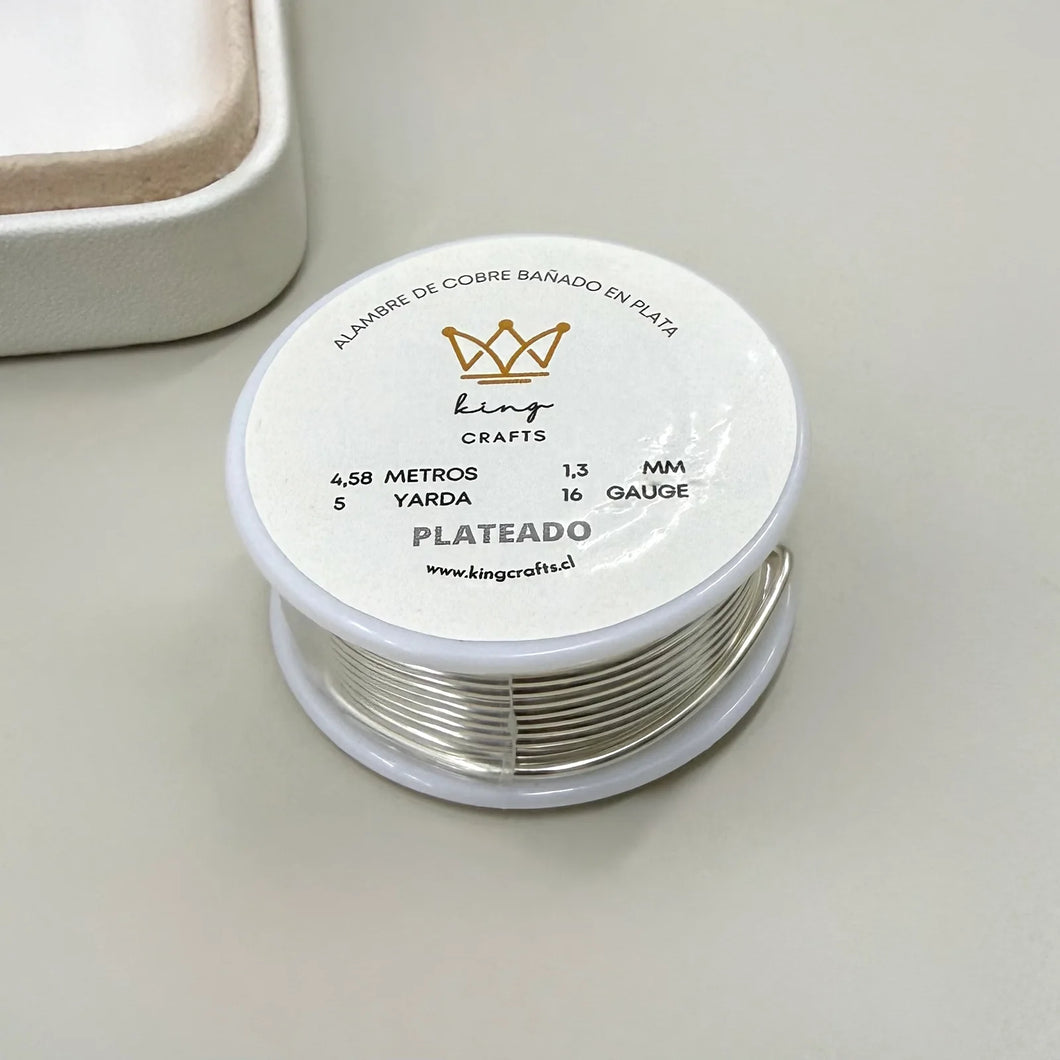Alambre King Crafts | GA 16 | Color: Plateado