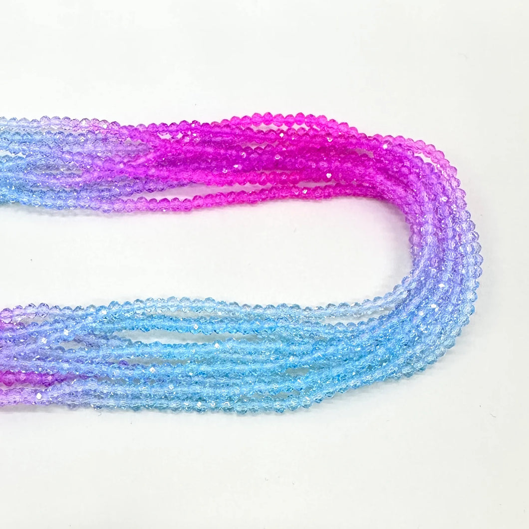 CRISTAO CHATO | 1MM | DEGRADE CELESTE LILA FUCSIA | co.4