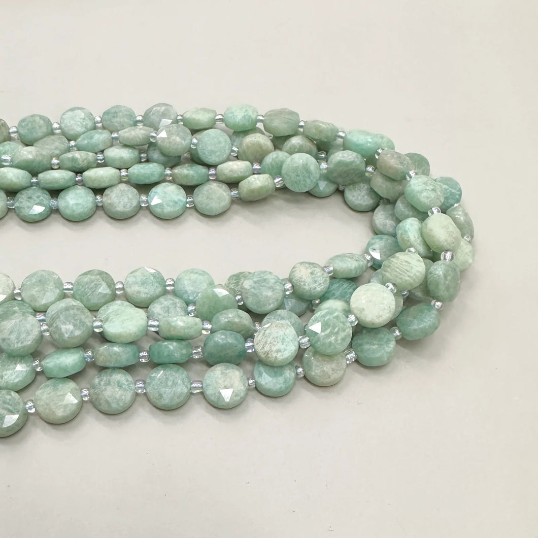 AMAZONITA | COIN FACETADO | 10MM