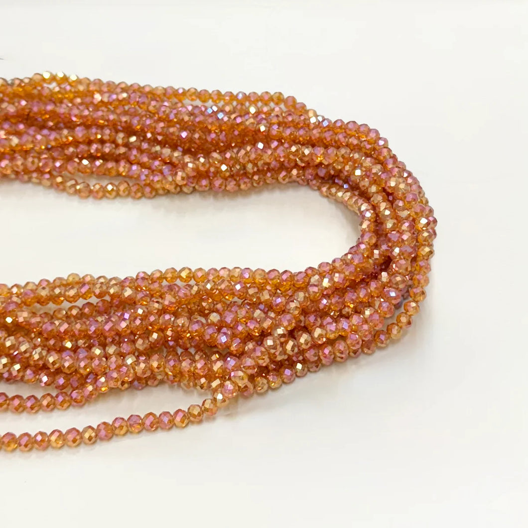 CRISTAL CHATO | 4MM | NARANJA ROSE TRASLUCIDO TORNASOL