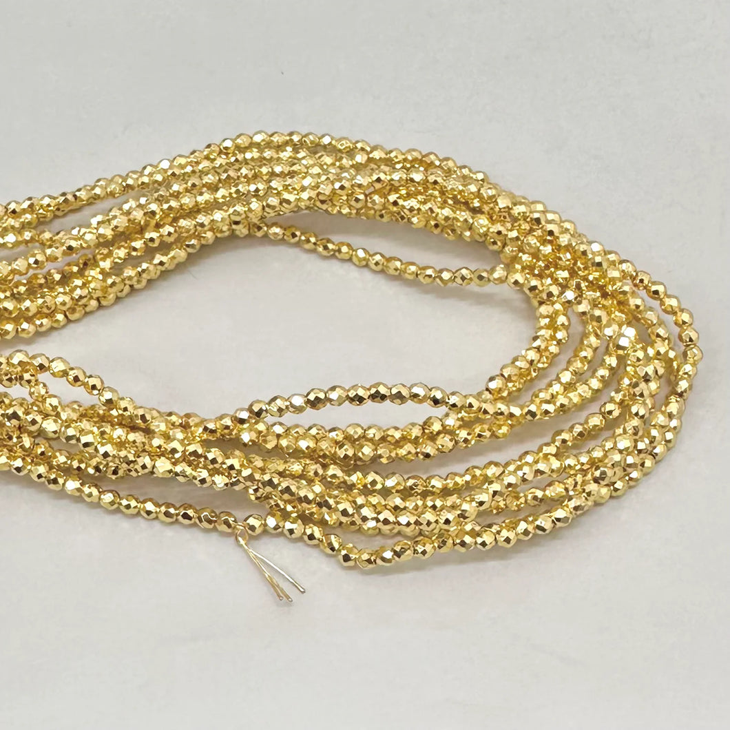 HEMATITA FACETADA | 2MM | DORADO INTENSO | co.5