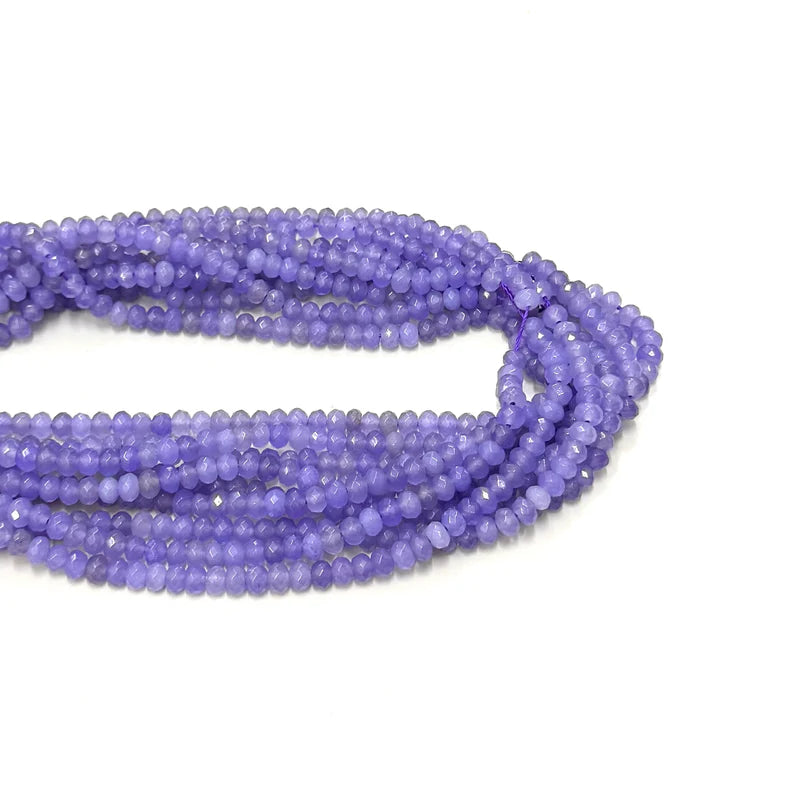 AGATA RONDELL FACETADA | 6MM | LILA TRASLUCIDA