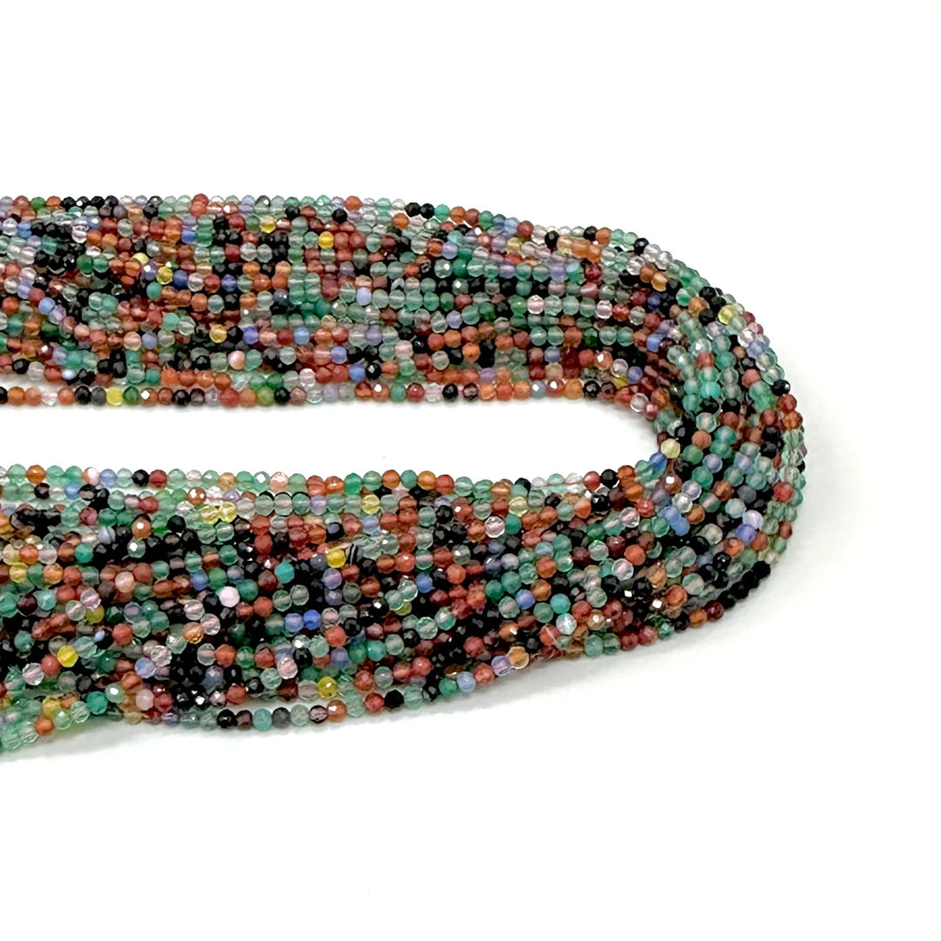 PIEDRAS NATURALES | MINI FACETADA | AGATA MIX | 2.2MM
