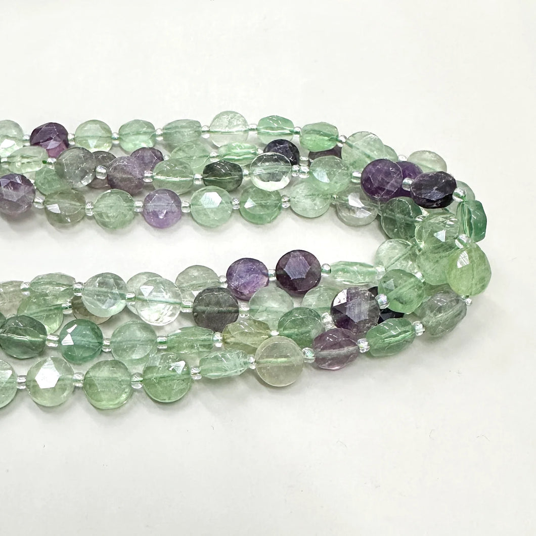 FLUORITA | COIN FACETADO | 10MM