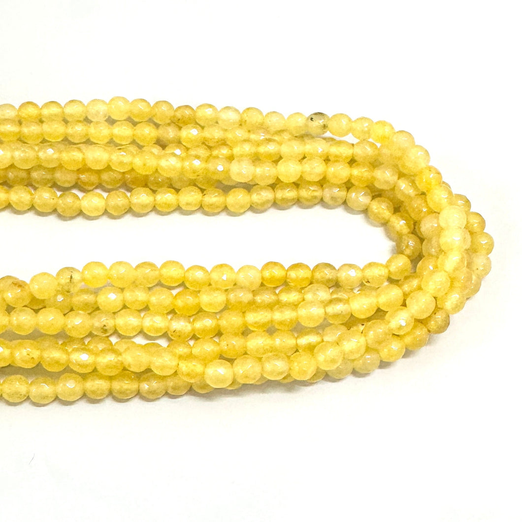 AGATA FACETADA | 6MM | AMARILLO TRASLUCIDO