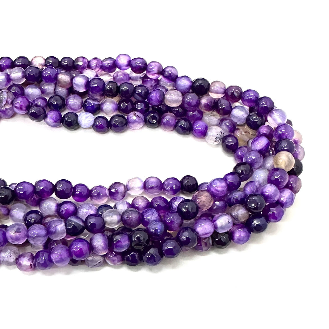 AGATA FACETADA | 6MM | MORADO MATIZADO