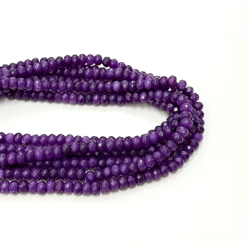 AGATA RONDELL FACETADA | 8MM | MORADO