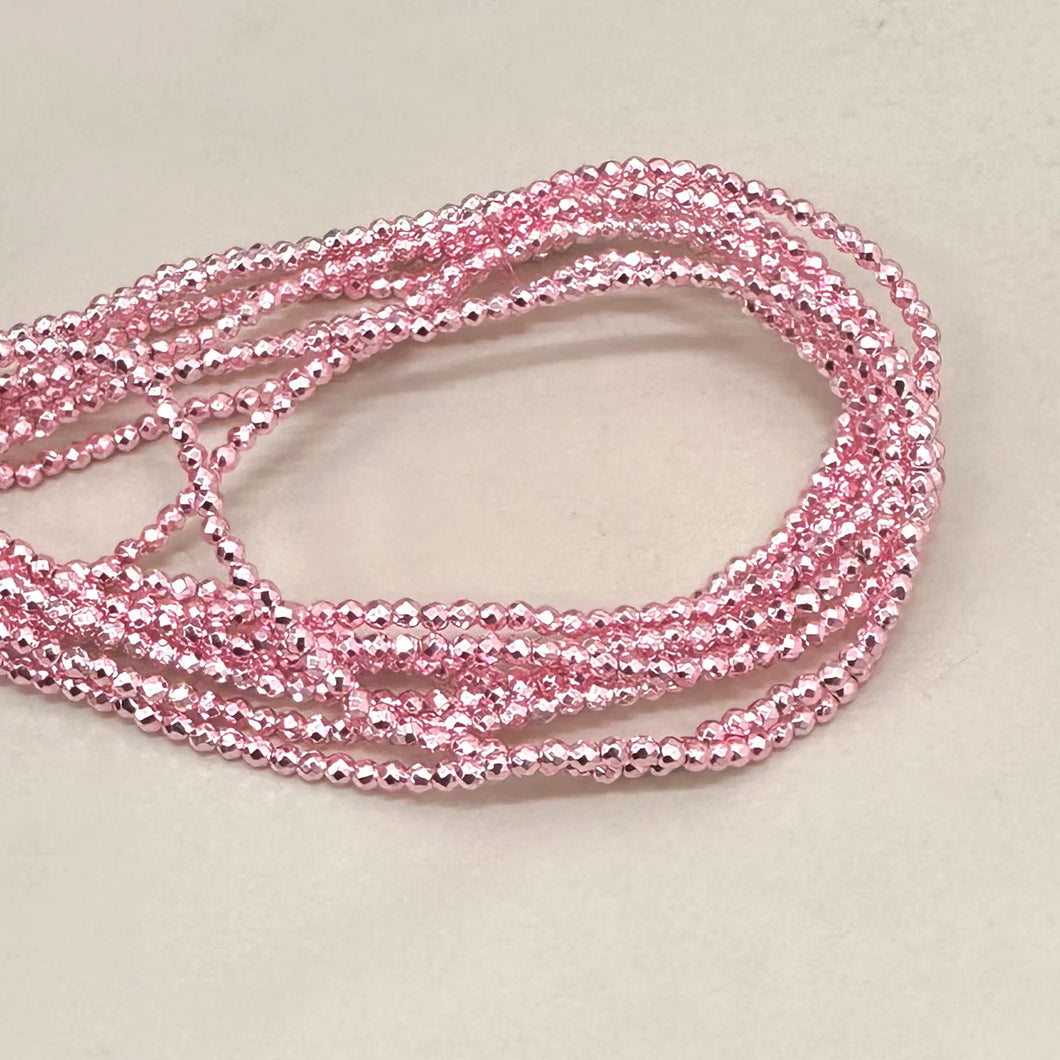 HEMATITA FACETADA | 2MM | ROSADO | co.10