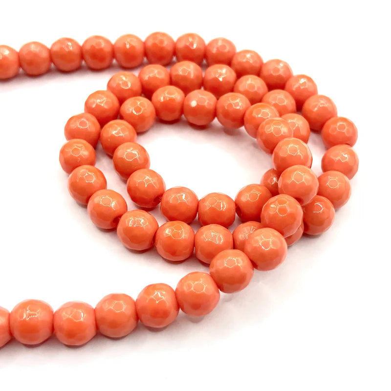 AGATA FACETADA | 6MM | NARANJA MATTE
