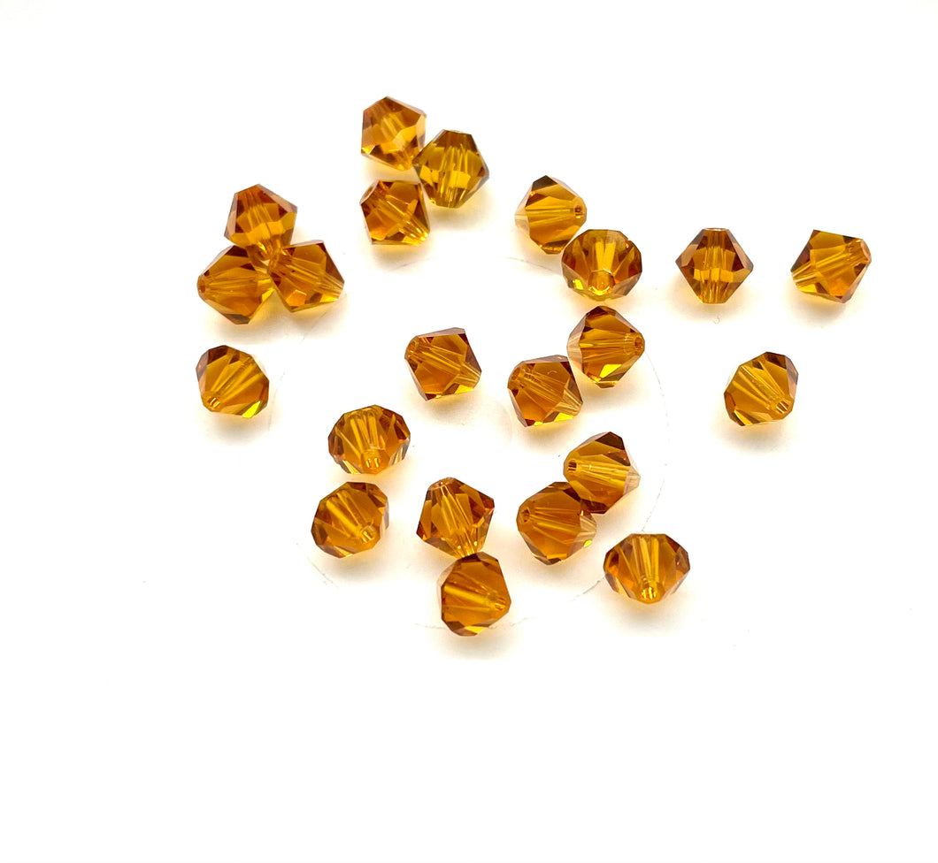 Bead Swarovski Crystals | 6mm | ST-01 #203B | Ambar Oscuro