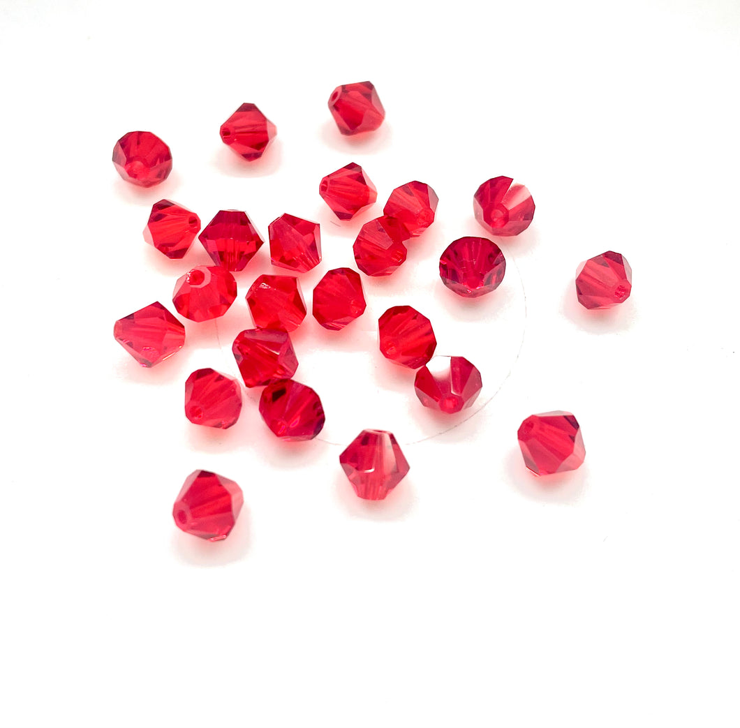 Bead Swarovski Crystals | 6mm | ST-02 #227 | Rojo