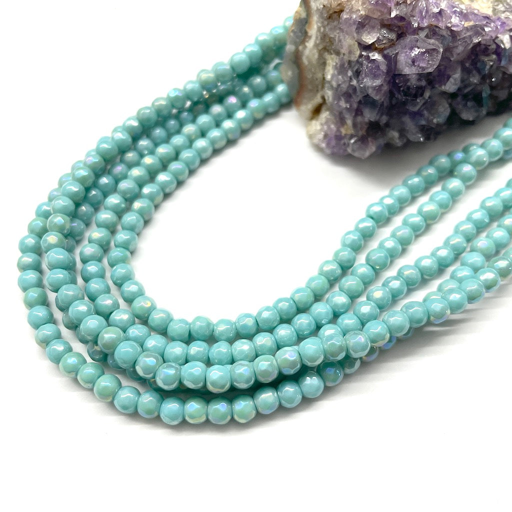 AGATA AB TORNASOL | FACETADA | 4MM | TURQUESA