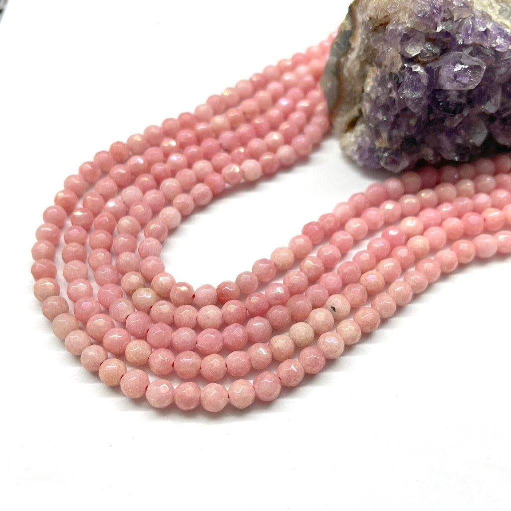 AGATA AB TORNASOL | FACETADA | 4MM | ROSADO