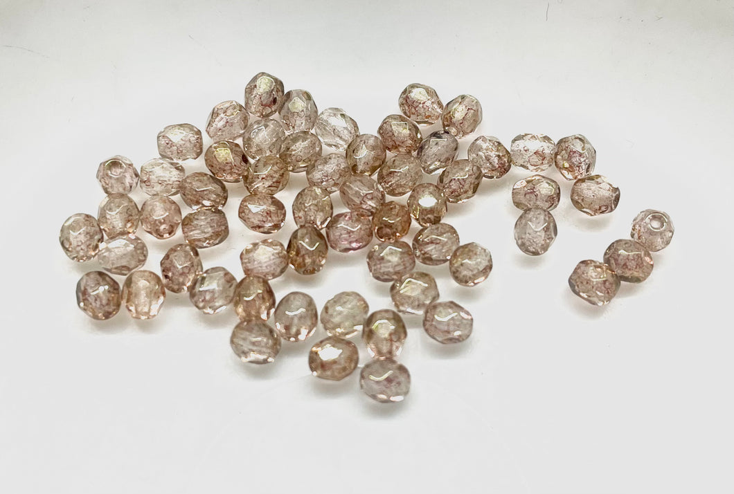 Cristal Checo | 4mm | C-02 #018 | Cafe Claro Trasl | 25 unidades