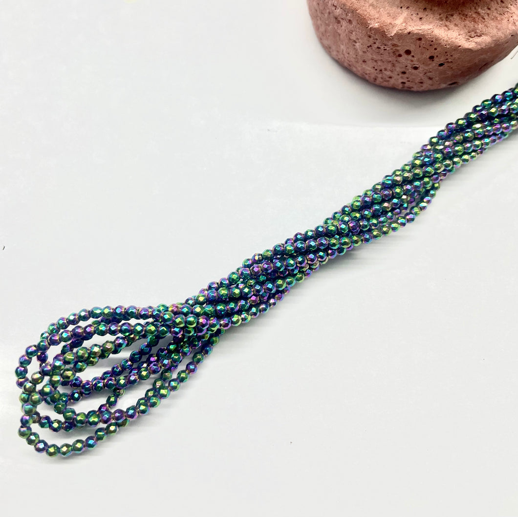HEMATITA | FACETADA | 2MM | RAINBOW (28-31C)
