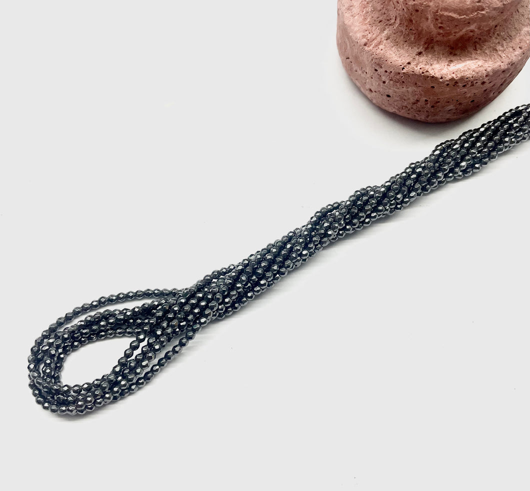 HEMATITA | FACETADA | 2MM | NEGRA