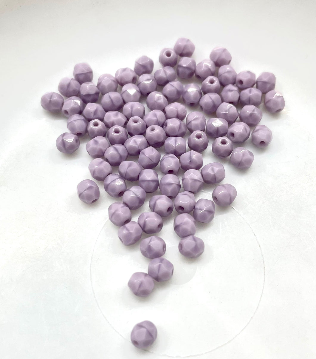 Cristal Checo | 4mm | C-04 #033 | Malva | 25 unidades