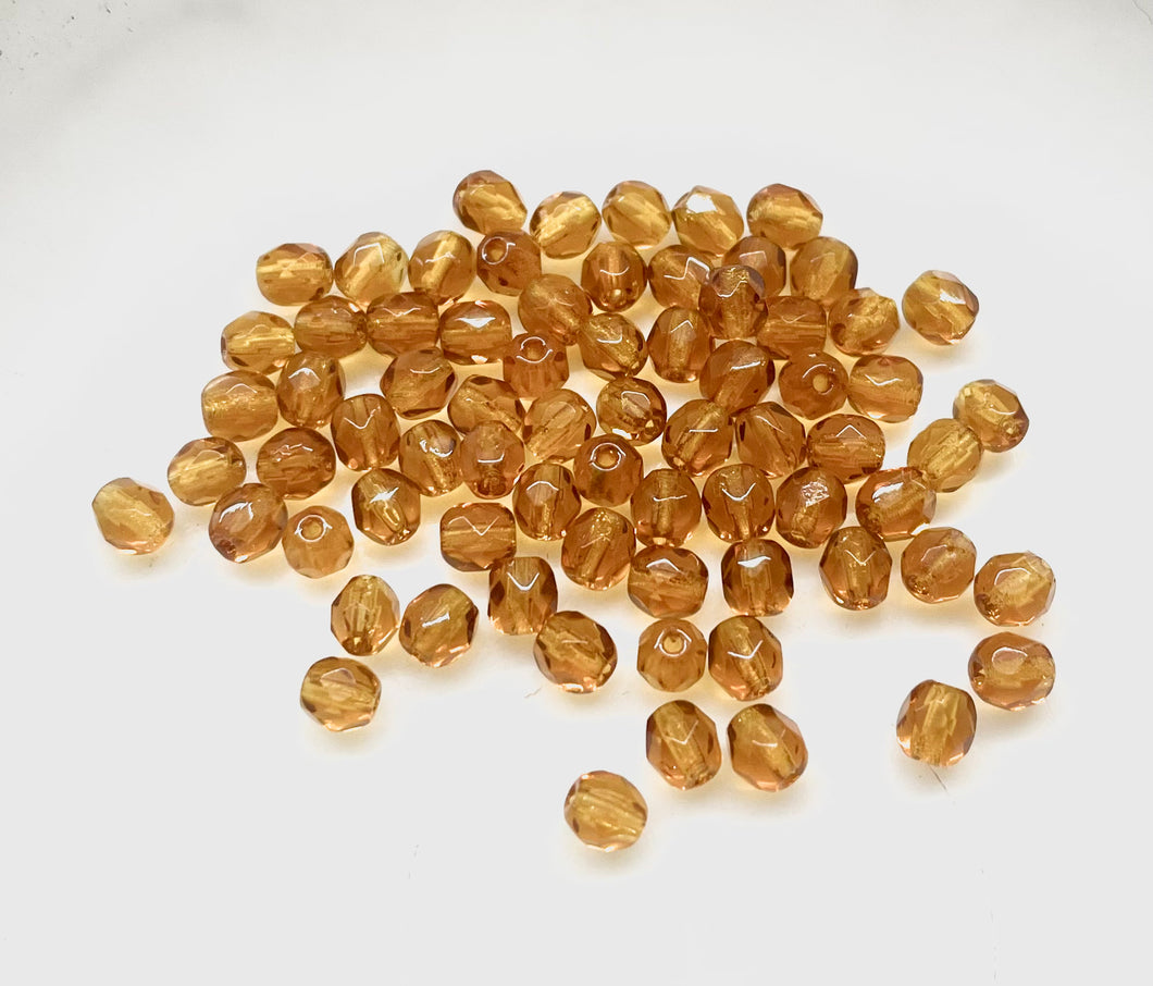 Cristal Checo | 4mm | C-05 #045 | Ambar Trasl | 25 unidades