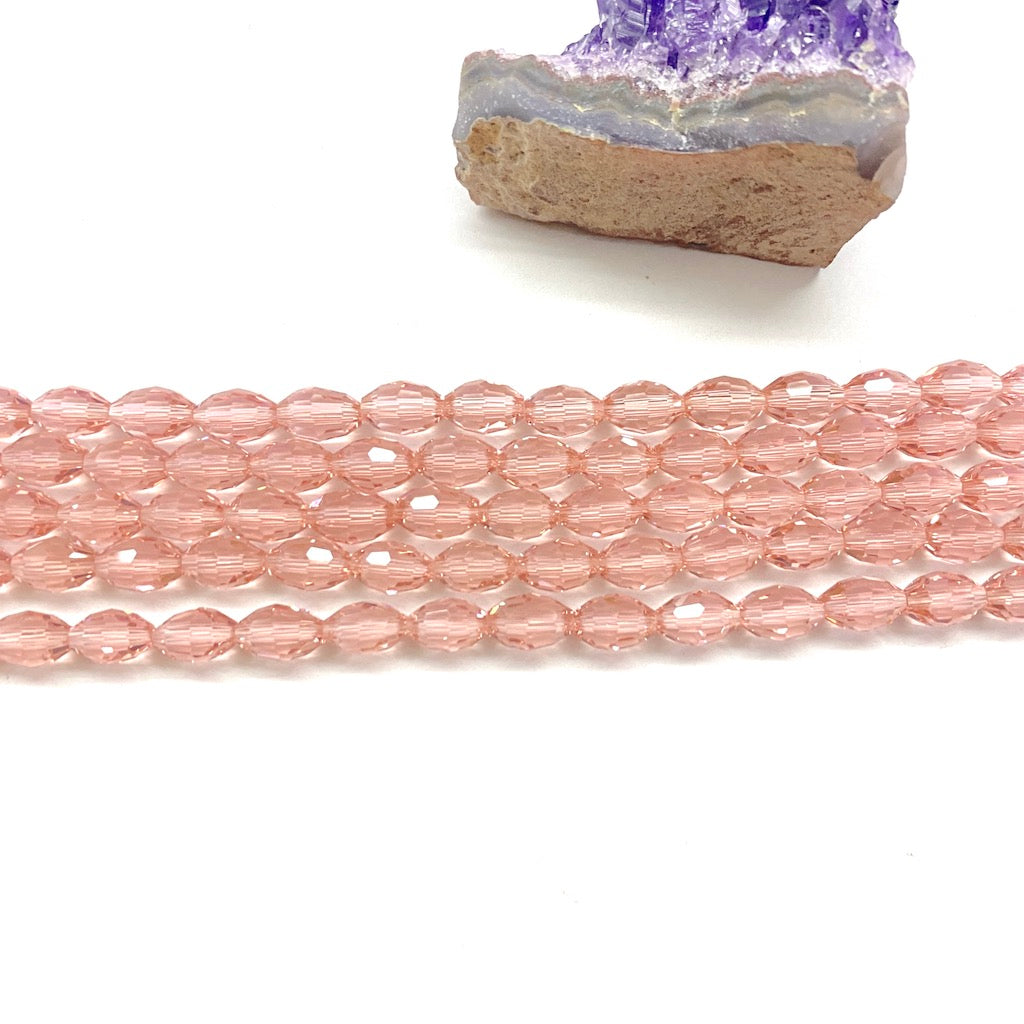 Cristal Arroz | 10x6mm | Damasco Traslucido
