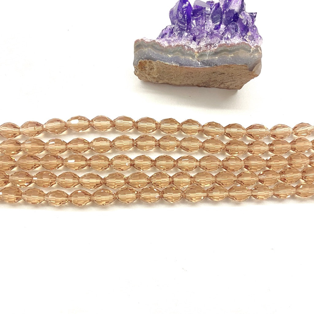 Cristal Arroz | 10x6mm | Nude Traslucido