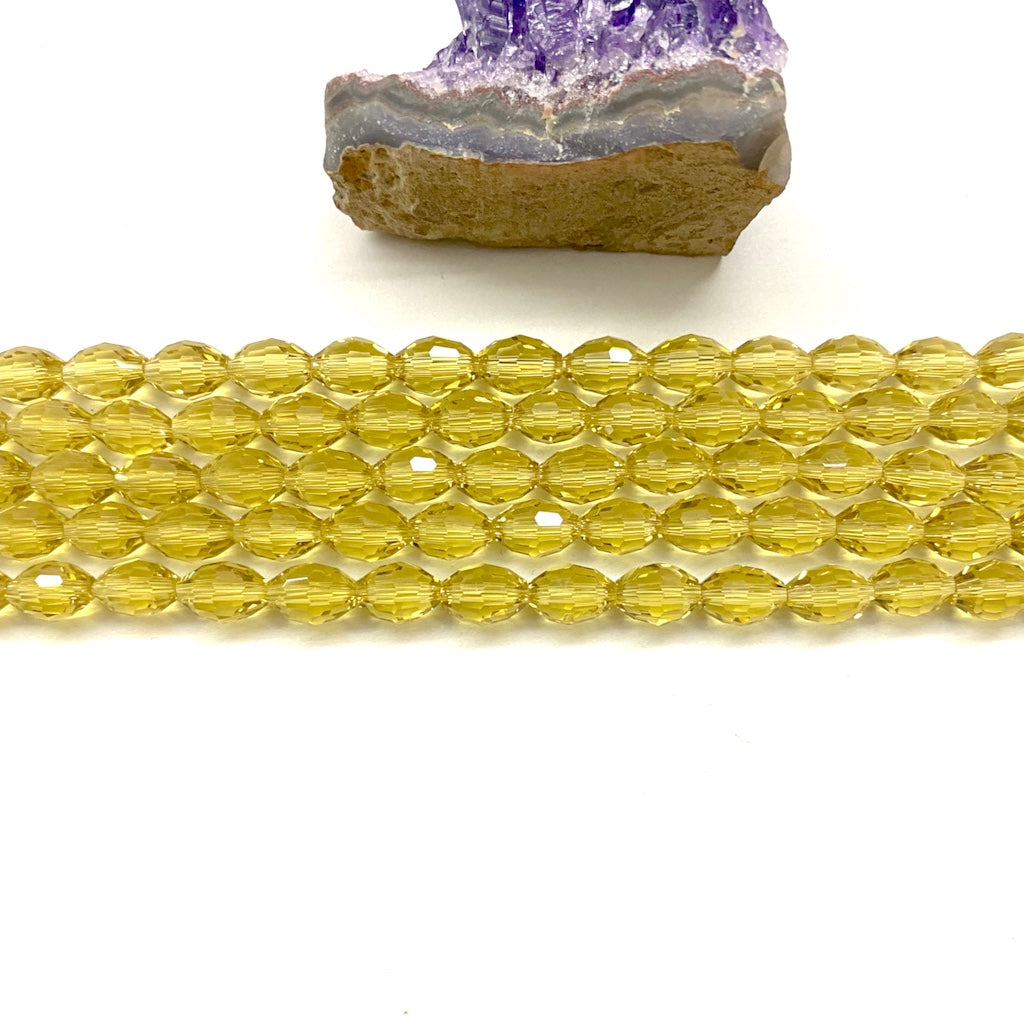 Cristal Arroz | 10x6mm | Amarillo Traslucido
